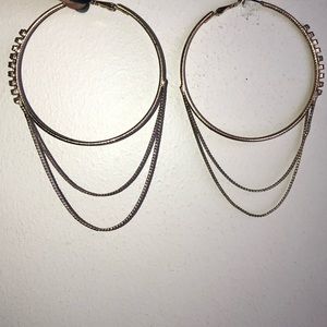 Golden, Jeweled Earrings